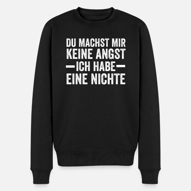 Onkel Nichte Onkels Geschenk - Männer Premium Bio Pullover - Schwarz