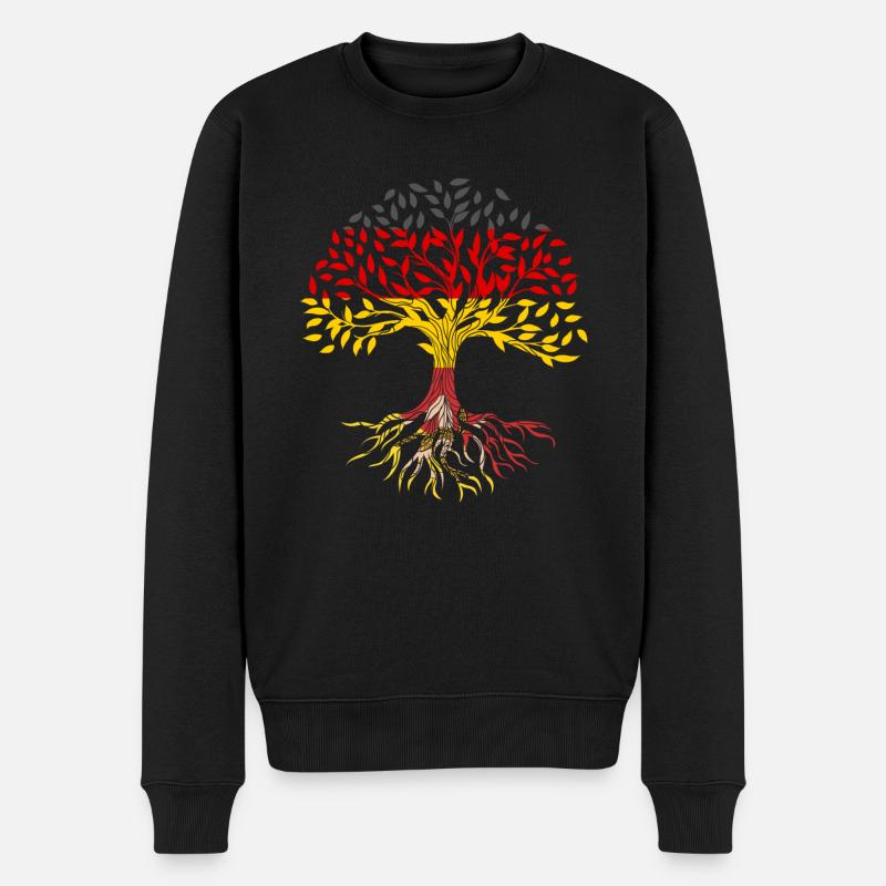 Racines Arbre Allemagne Sicile - Pull Premium bio Homme - noir