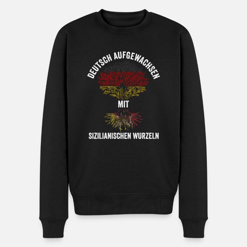 Sicile Allemagne Sicilien Sicilien Sizi - Pull Premium bio Homme - noir
