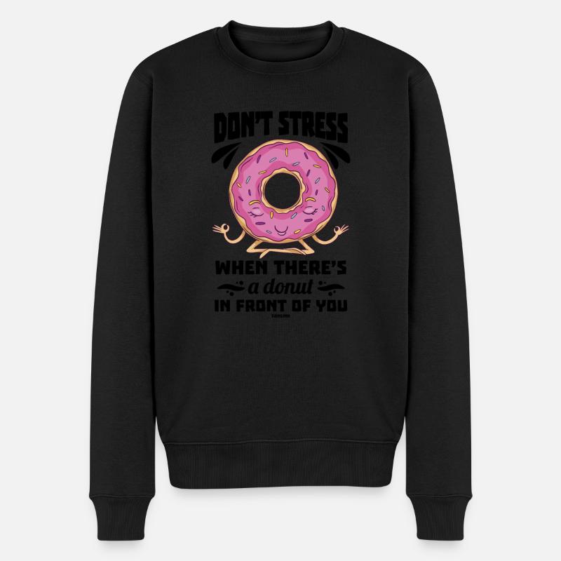 Donut - Männer Premium Bio Pullover - Schwarz