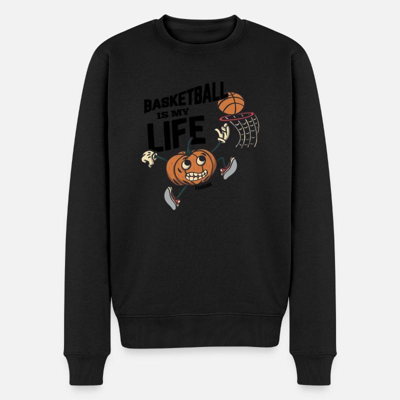 Le basketball est ma vie - Pull Premium bio Homme - noir