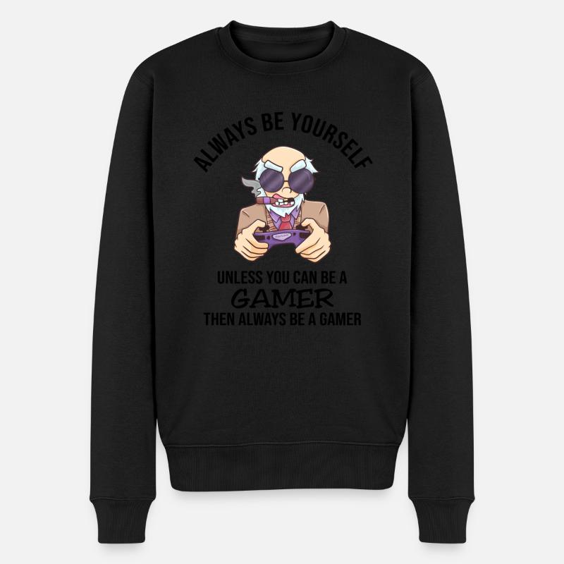 Always Be Yourself Gamer - Männer Premium Bio Pullover - Schwarz