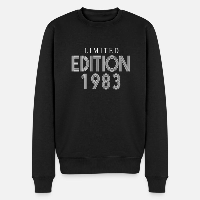 Limited Edition 1983 - Männer Premium Bio Pullover - Schwarz