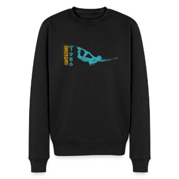 Awesome since 1986. Wakeboard Lifestyle - Männer Premium Bio Pullover - Schwarz - Vorne - Nico (187cm)