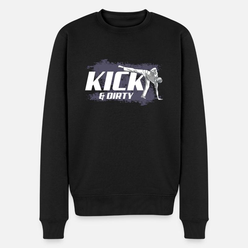 Kick & Dirty - Capoeira - Pull Premium bio Homme - noir