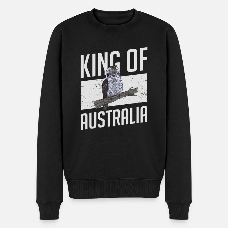 Roi d’Australie - Kookaburra - Pull Premium bio Homme - noir