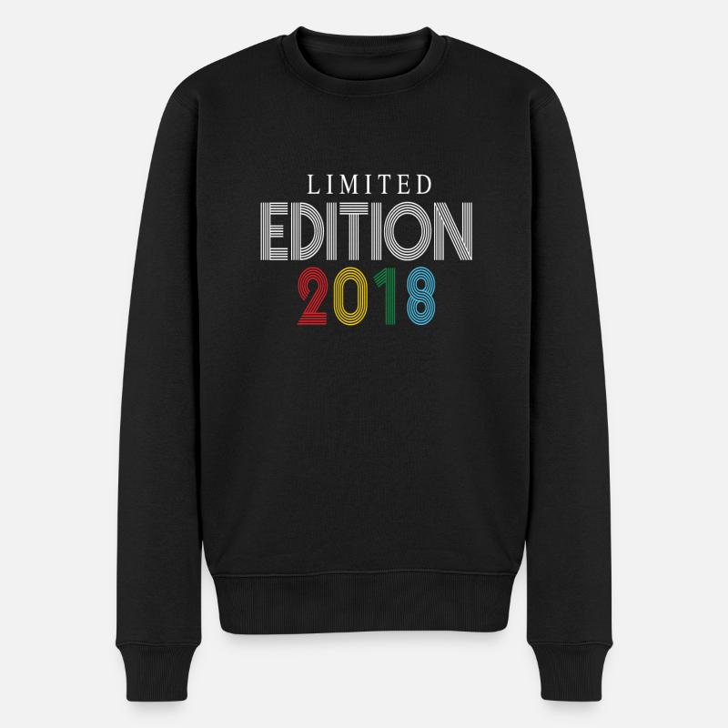 Limited Edition 2018 - Männer Premium Bio Pullover - Schwarz