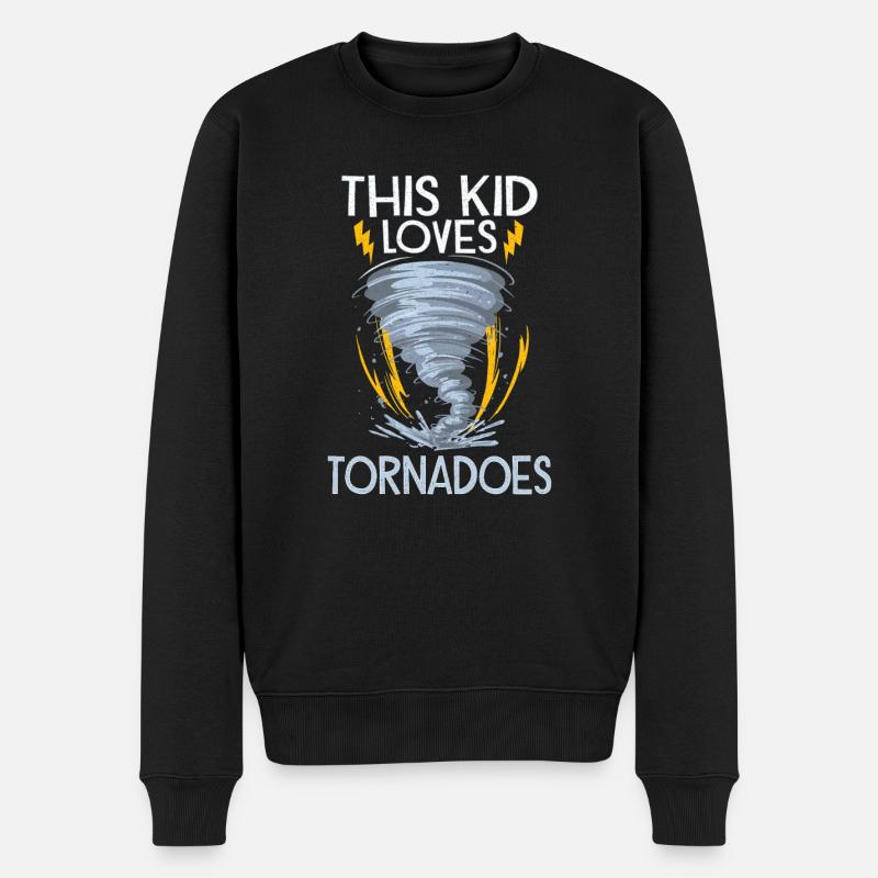 Meteorologie-kindertornado-sturm, Der Sturm-fan - Männer Premium Bio Pullover - Schwarz