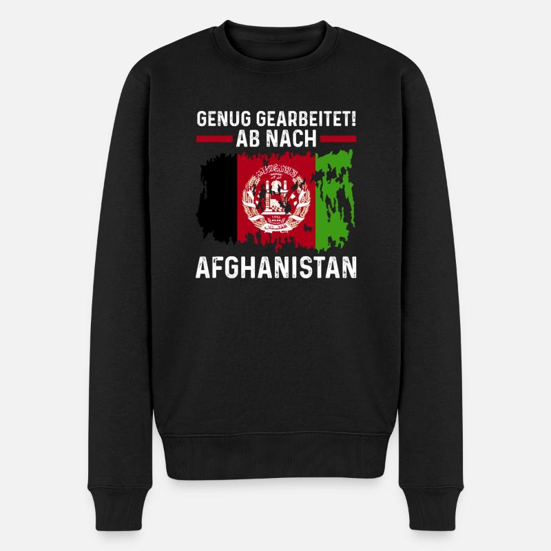 Urlaub Afghane Afghanistan - Männer Premium Bio Pullover - Schwarz