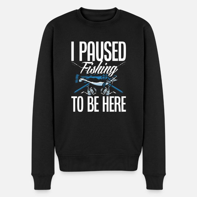 Cadeau amusant de pêcheur - Pull Premium bio Homme - noir