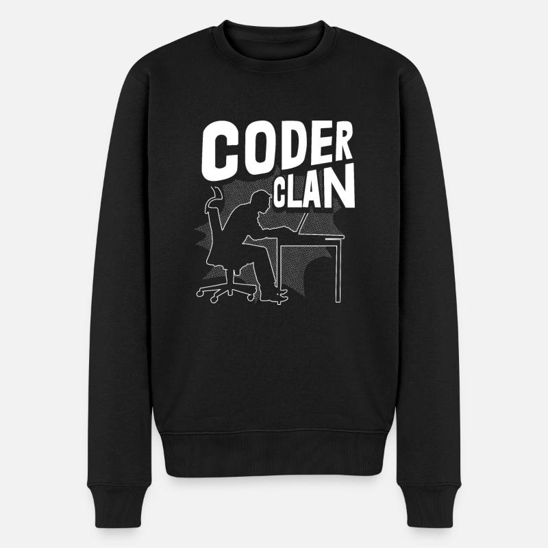 Programmierer Coder Software Entwickler - Männer Premium Bio Pullover - Schwarz