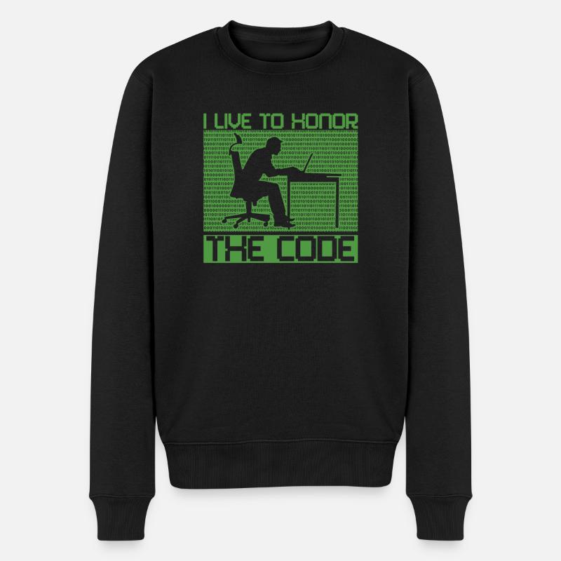 Programmierer Coder Software Entwickler - Männer Premium Bio Pullover - Schwarz