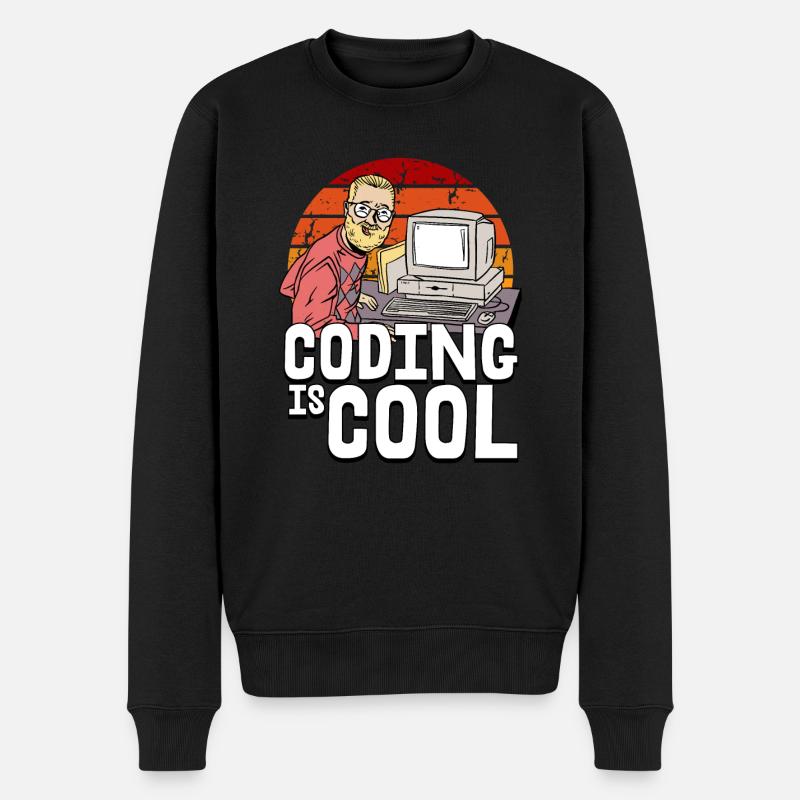 Programmierer Coder Software Entwickler - Männer Premium Bio Pullover - Schwarz