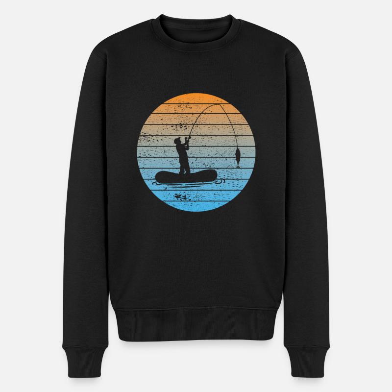 Pêche Pêche Hameçons Pêcheur Pêcheur - Pull Premium bio Homme - noir