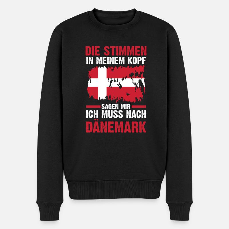 Skandinavien Dänemark Däne Dänisch - Männer Premium Bio Pullover - Schwarz