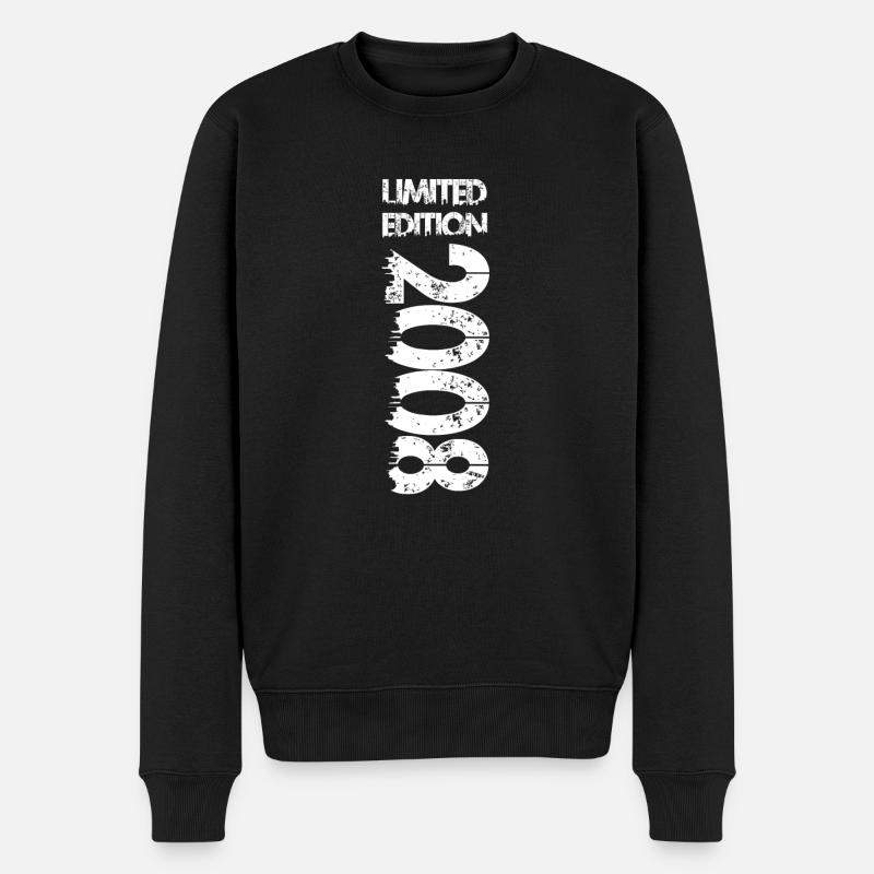 Limited Edition 2008 - Männer Premium Bio Pullover - Schwarz