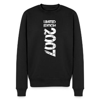 Limited Edition 2007 - Männer Premium Bio Pullover - Schwarz - Vorne - Nico (187cm)