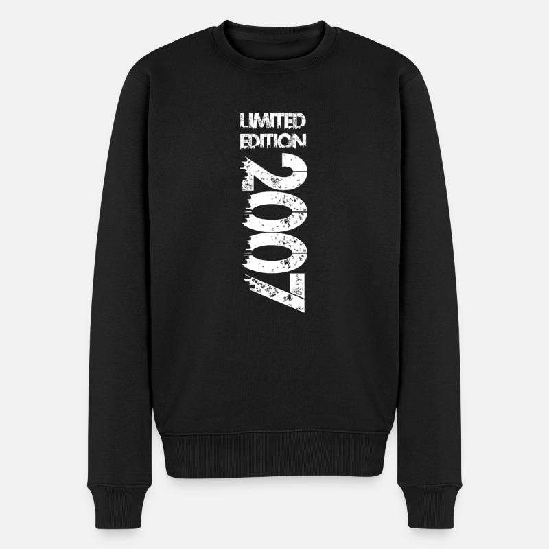 Limited Edition 2007 - Männer Premium Bio Pullover - Schwarz