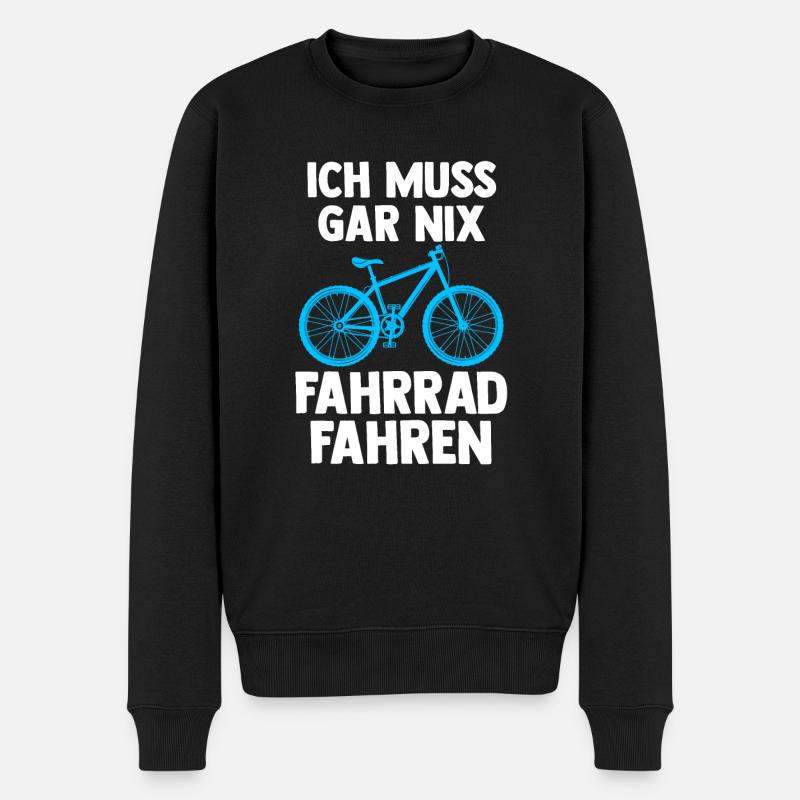 Fahrrad Rennrad Radfahrer Geschenk - Männer Premium Bio Pullover - Schwarz