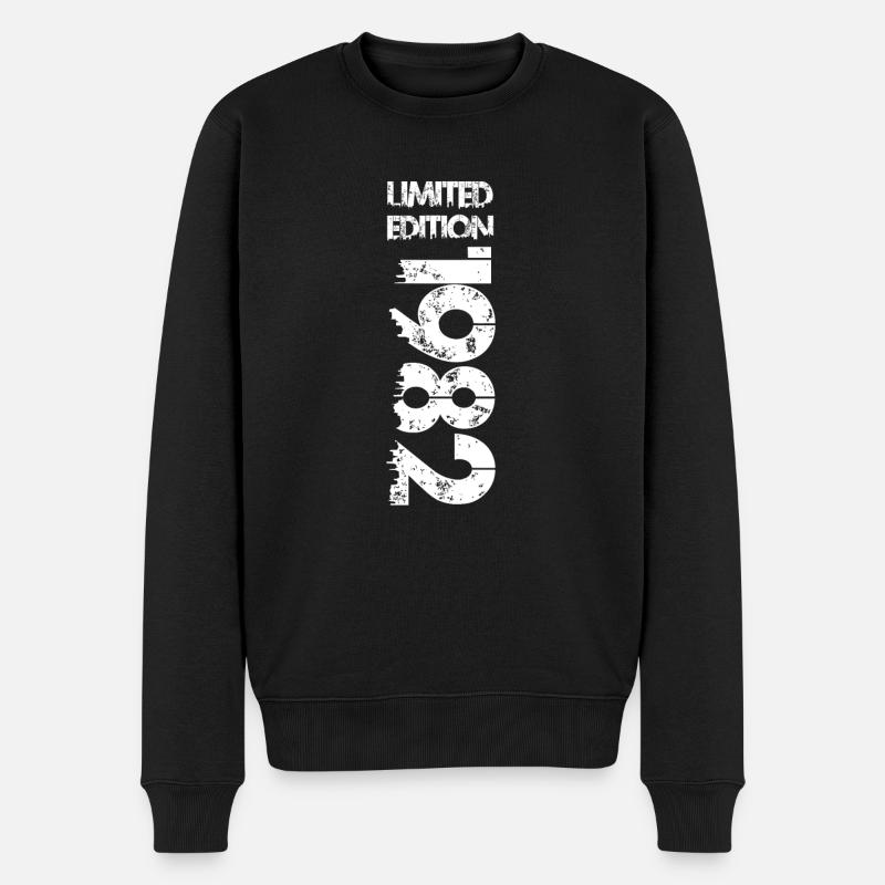 Limited Edition 1982 - Männer Premium Bio Pullover - Schwarz