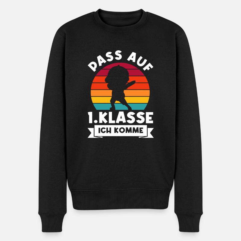 1.Klasse Dabbing Schulanfänger Geschenk - Männer Premium Bio Pullover - Schwarz