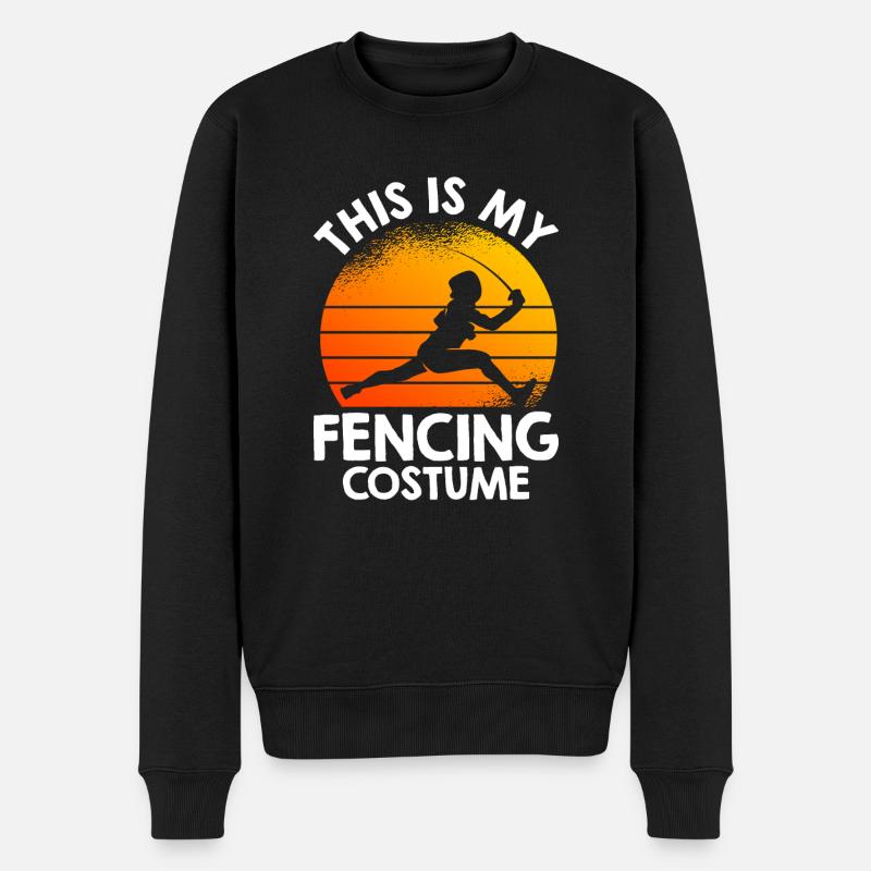 This Is My Fencing Costume - Männer Premium Bio Pullover - Schwarz