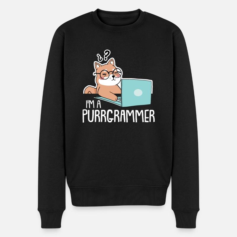 Programmierer Coder Software Entwickler - Männer Premium Bio Pullover - Schwarz