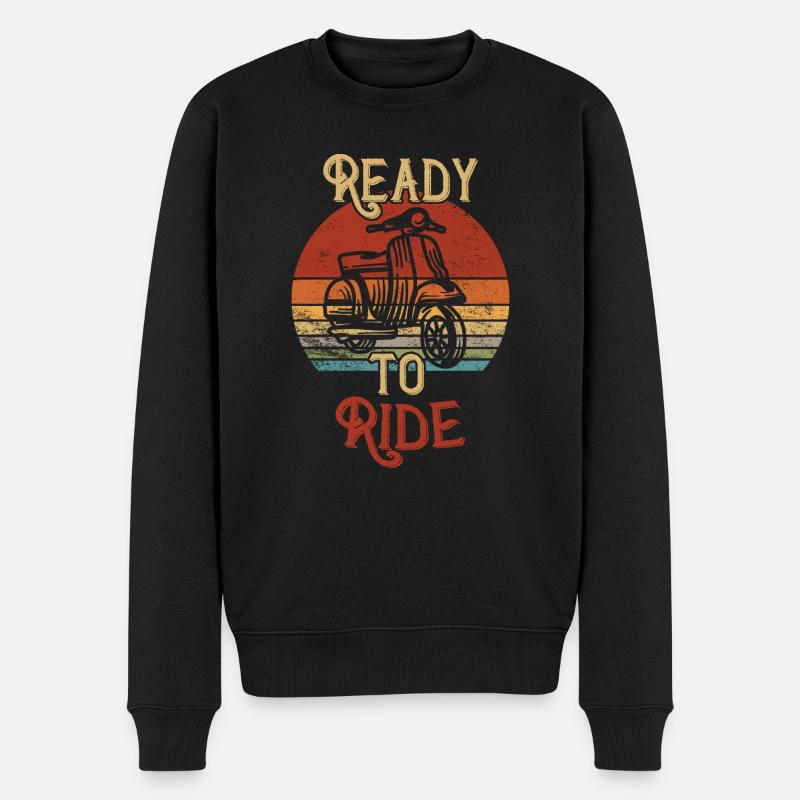 Ready to Ride / Mofa - Männer Premium Bio Pullover - Schwarz