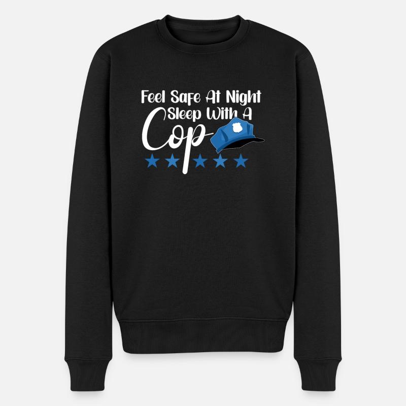 Police Cop Officer Police Office - Männer Premium Bio Pullover - Schwarz