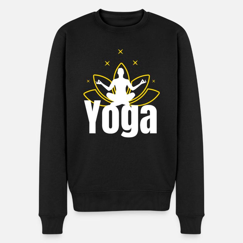 Yoga méditer - Pull Premium bio Homme - noir