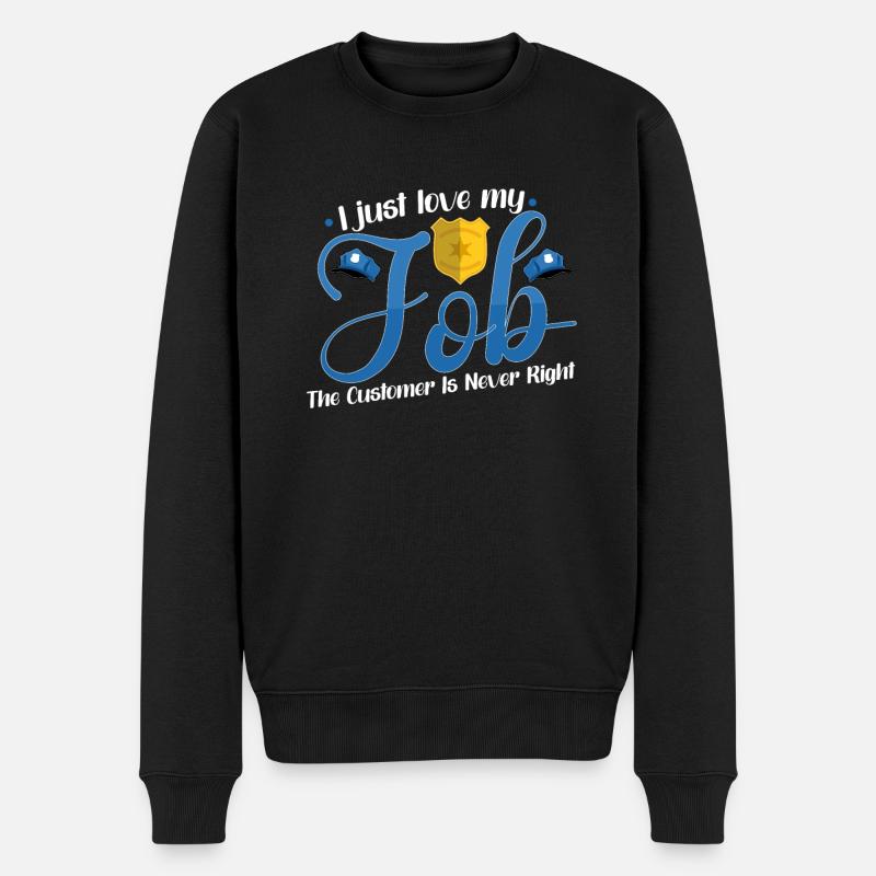 Bureau de police des policiers - Pull Premium bio Homme - noir