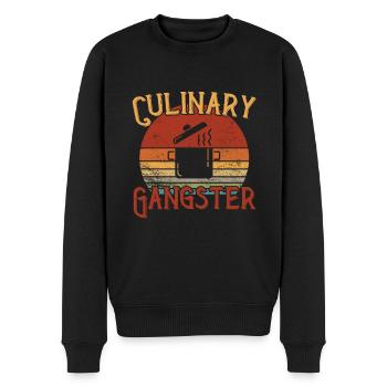 Culinary Gangster / Cooking - Men's Premium Organic Jumper - black - Front - Nico (187cm)
