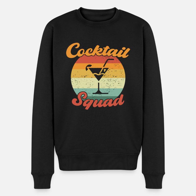 Cocktail Squad / Cocktail - Männer Premium Bio Pullover - Schwarz