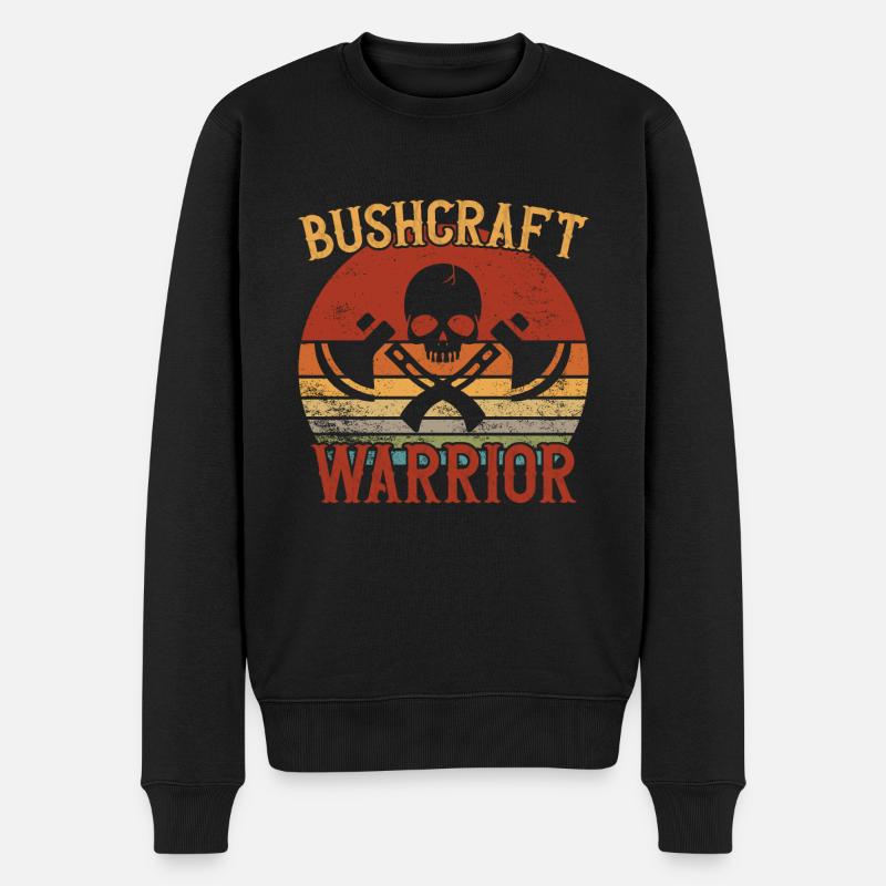 Guerrier Bushcraft / Bushcraft - Pull Premium bio Homme - noir