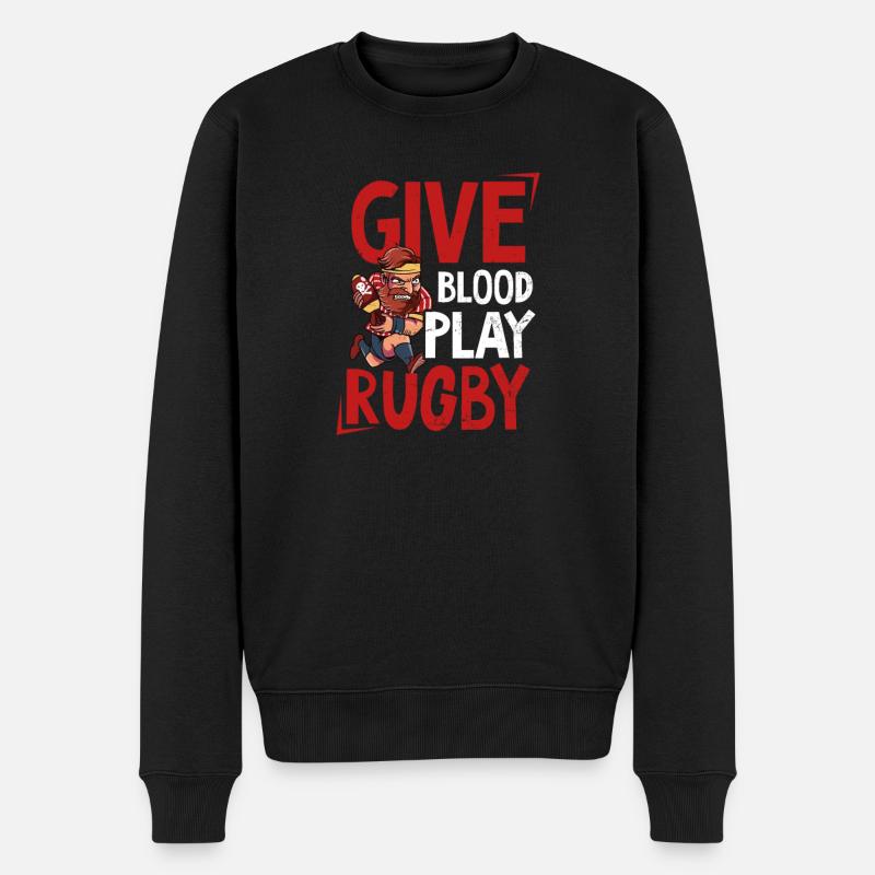 Rugby Blood Play Rugby - Pull Premium bio Homme - noir