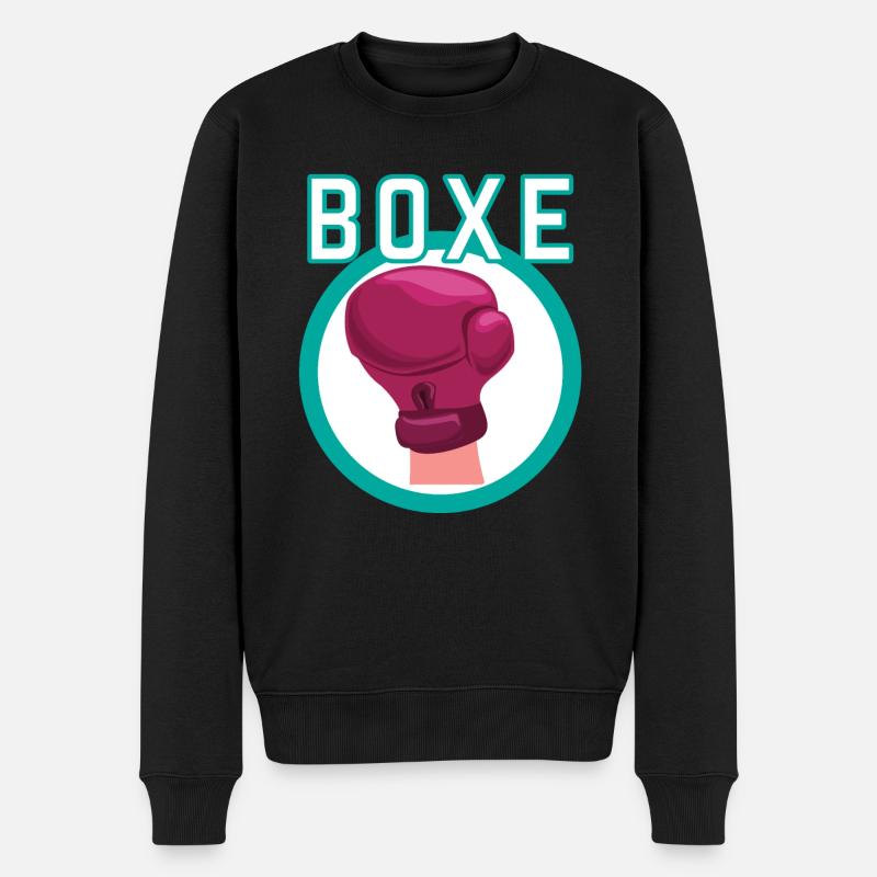 Boxen Liebe - Boxer Geschenkidee - Männer Premium Bio Pullover - Schwarz
