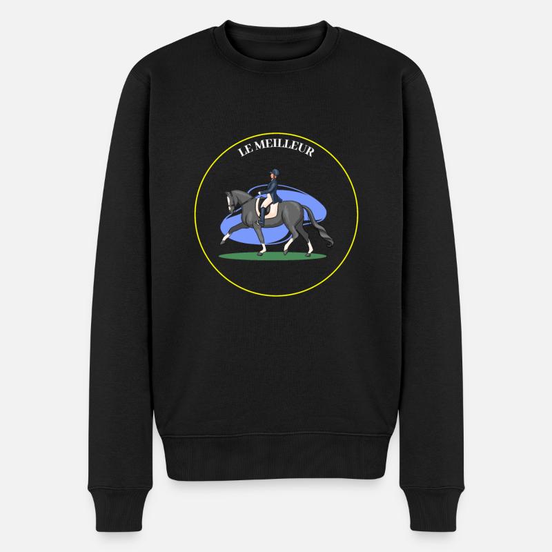 Reit- Reitreiter Geschenkidee - Männer Premium Bio Pullover - Schwarz