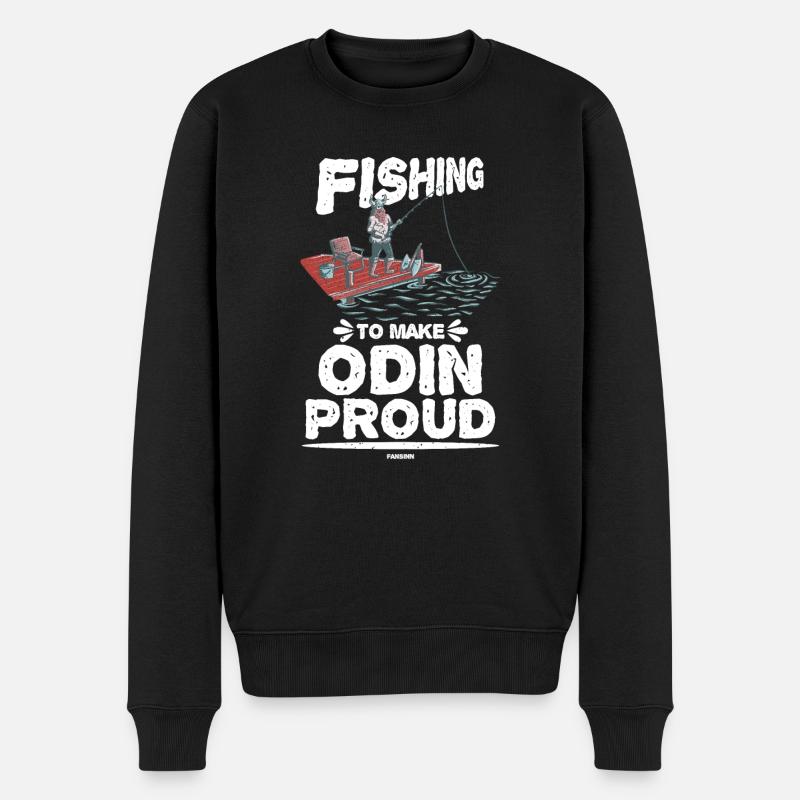 Angler - Männer Premium Bio Pullover - Schwarz