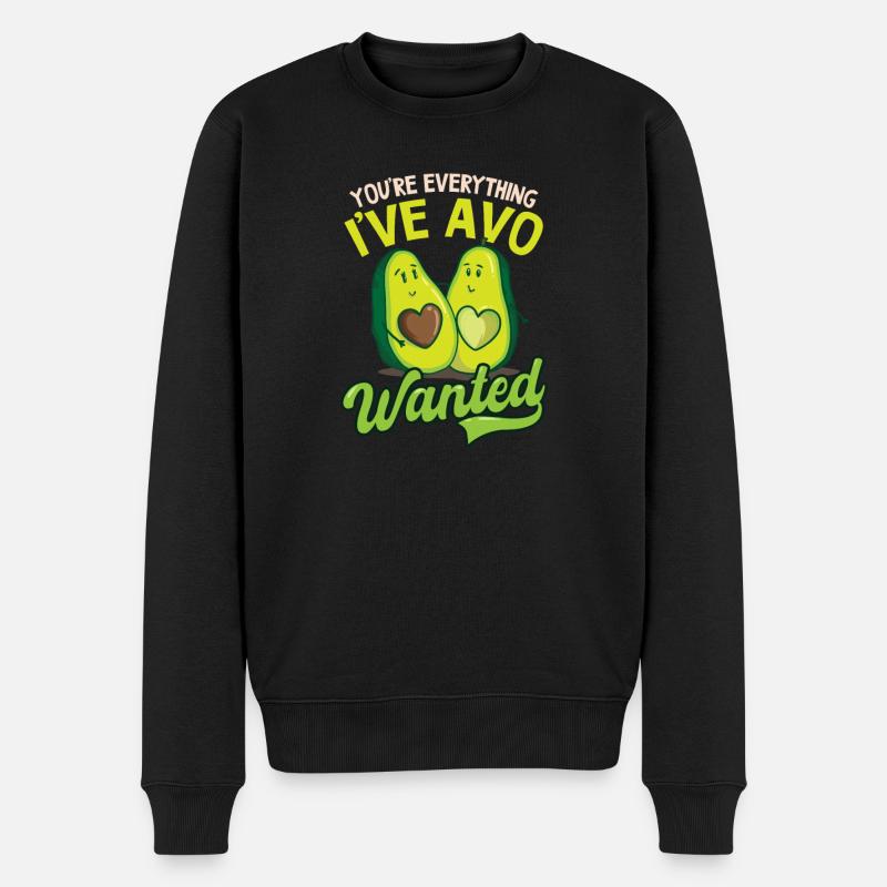Avocado Du bist alles, was ich Avo wollte - Männer Premium Bio Pullover - Schwarz