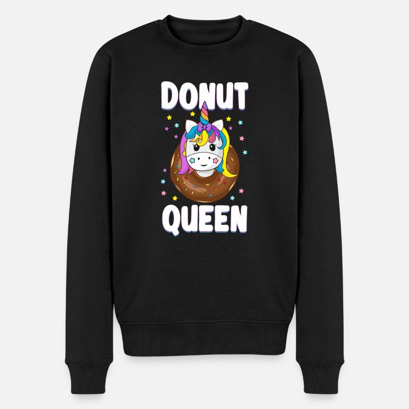 Donut Doughnut Baking Cake Baker - Männer Premium Bio Pullover - Schwarz