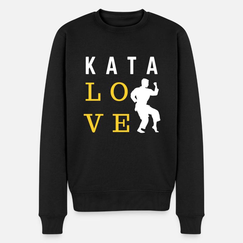 Kata Liebe - Karate Geschenkidee - Männer Premium Bio Pullover - Schwarz