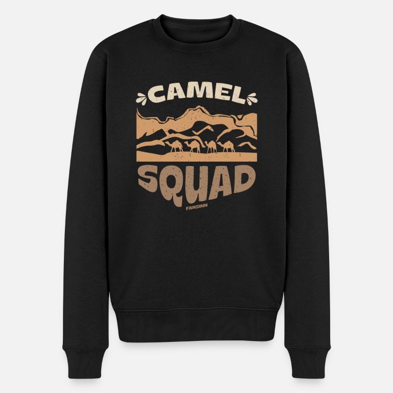 Escouade camel - Pull Premium bio Homme - noir