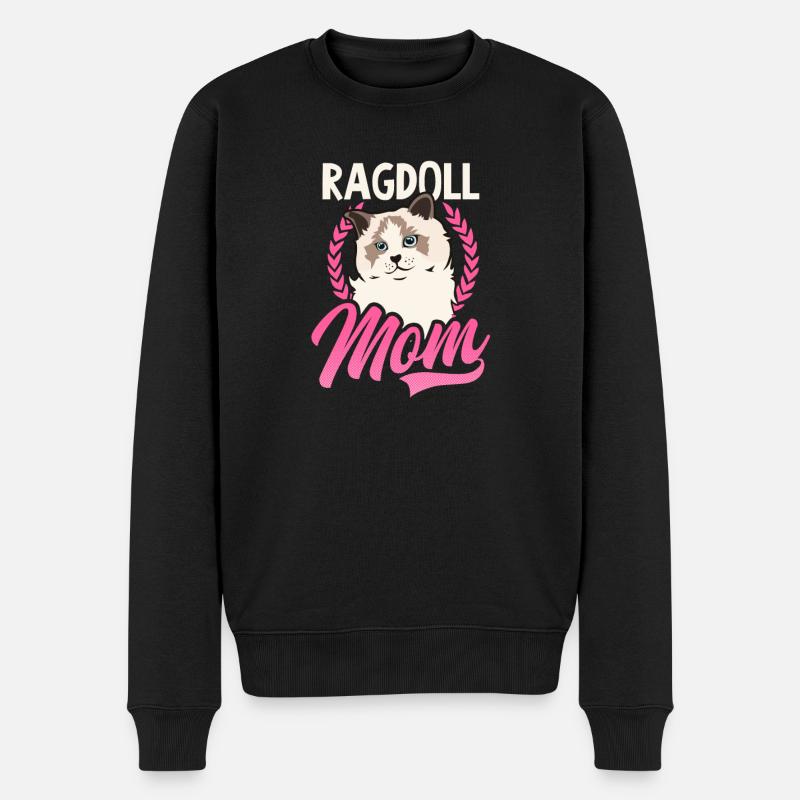 Ragdoll Katze Ragdoll Mama - Männer Premium Bio Pullover - Schwarz