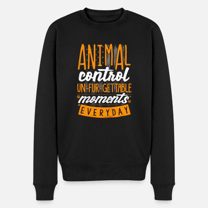 Animal Control Officer Unfurgettable Pun - Männer Premium Bio Pullover - Schwarz