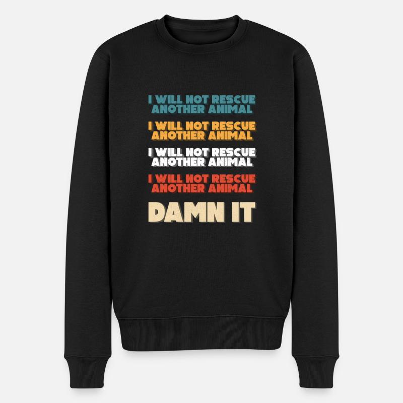 Animal Control Officer Funny Pun - Männer Premium Bio Pullover - Schwarz
