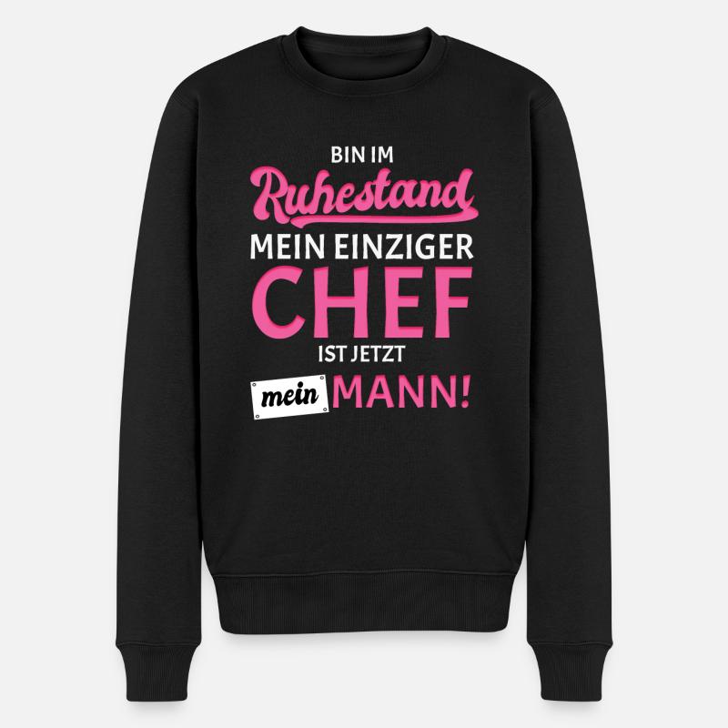 Ruhestand Rente Mann Chef Rentnerin 2022 2023 - Männer Premium Bio Pullover - Schwarz