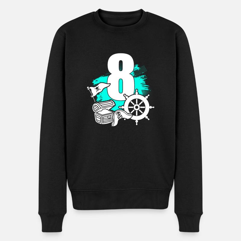 Pirate 8 ans - Pull Premium bio Homme - noir