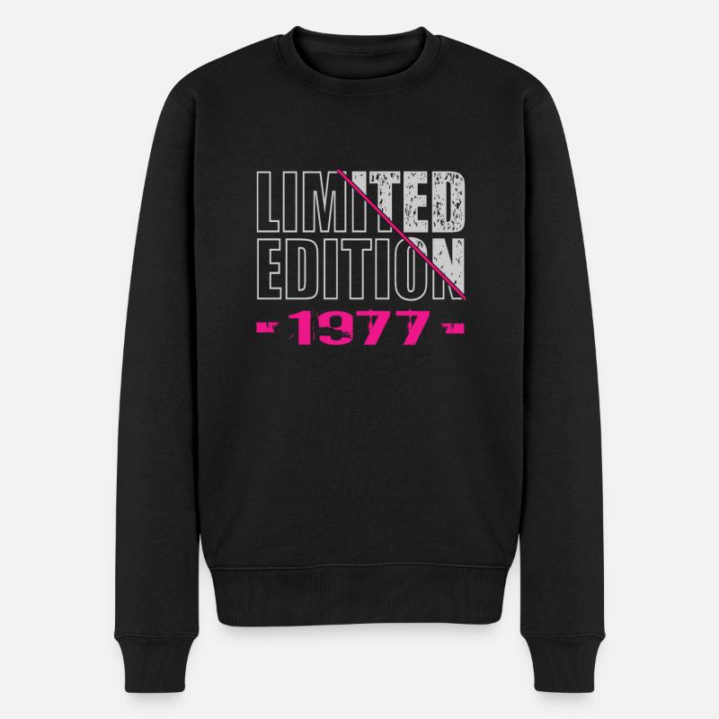 Limited Edition 1977 - Männer Premium Bio Pullover - Schwarz