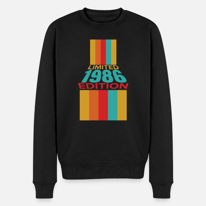 1986 Édition Limitée Birthday Design - Pull Premium bio Homme - noir