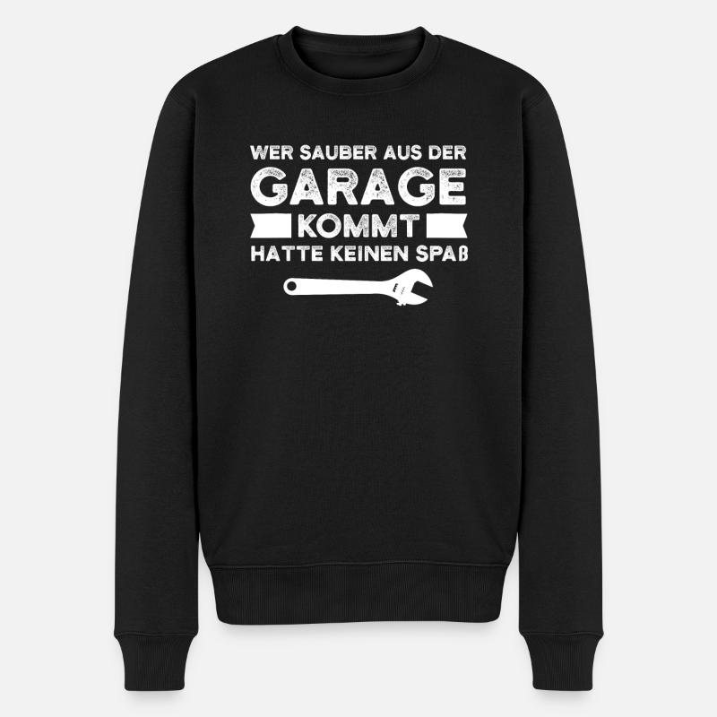 Mechaniker Job Garage Geschenk - Männer Premium Bio Pullover - Schwarz